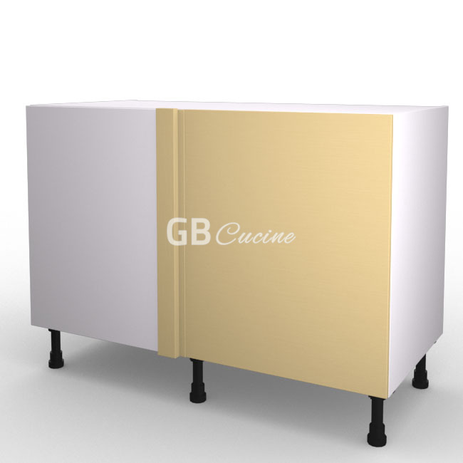 Meuble Bas angle gauche,  1 porte de 60  charnières à gauche, 1 étagère
