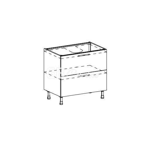 Meuble Bas sous evier,  2 coffres