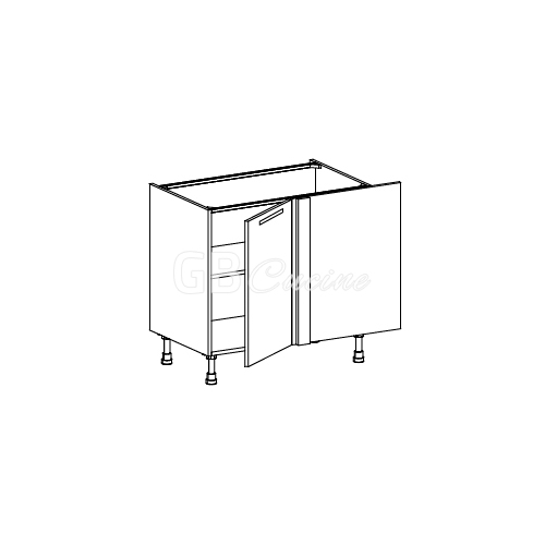 Meuble Bas sous evier angle droit,  1 porte de 45  charnières à droite