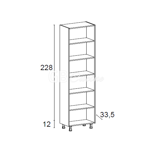 Meuble Colonne  ouverte, 5 étagères