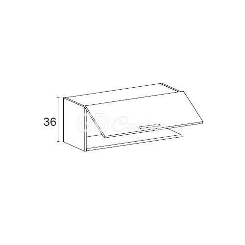 Meuble Haut,  1 porte à rabat