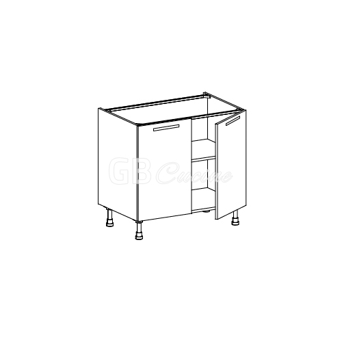 Meuble Bas,  2 portes, 1 étagère