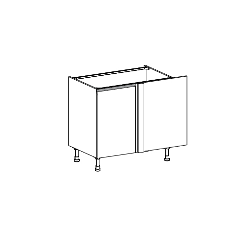 Meuble Bas angle droit,  magic corner,  1 porte de 45 