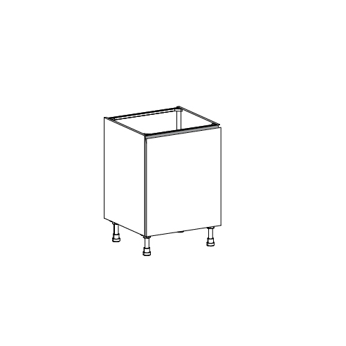 Meuble Bas sous evier,  1 porte charnières à gauche