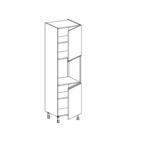 Meuble Colonne four simple,  2 portes charnières à droite, 2 étagères