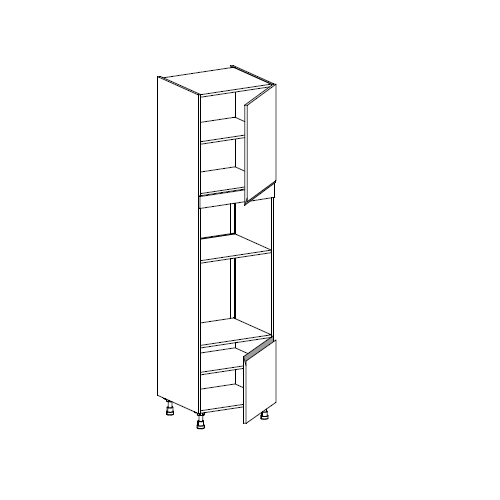 Meuble Colonne  four micro-onde,  2 portes charnières à droite