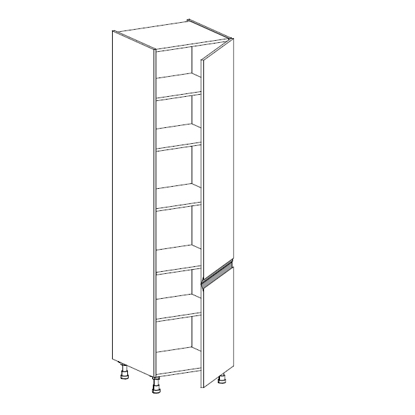 Meuble Colonne  rangement,  2 portes charnières à droite, 5 étagères