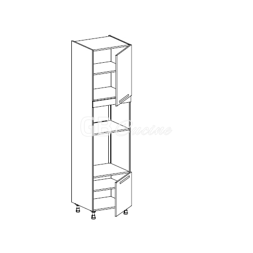 Meuble Colonne  four micro-onde,  2 portes charnières à droite