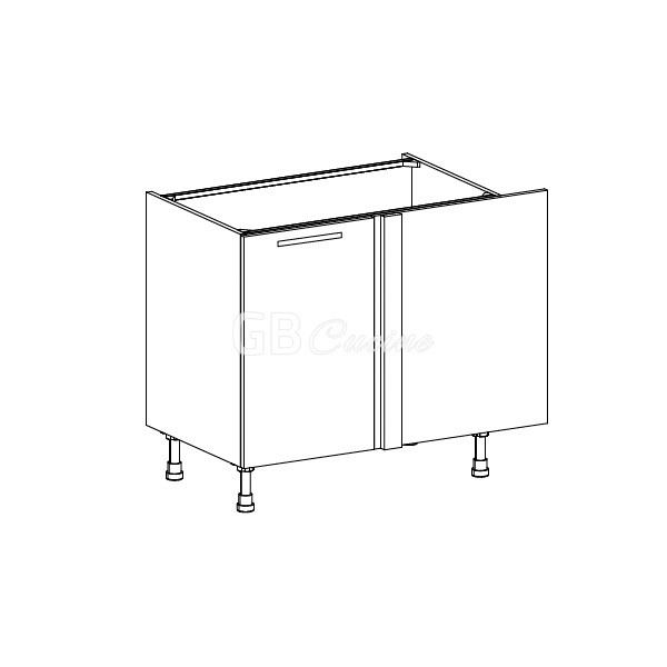 Meuble Bas angle droit,  magic corner,  1 porte de 45 