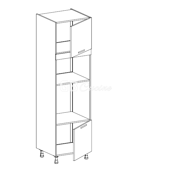 Meuble Colonne  four micro-onde,  2 portes charnières à droite