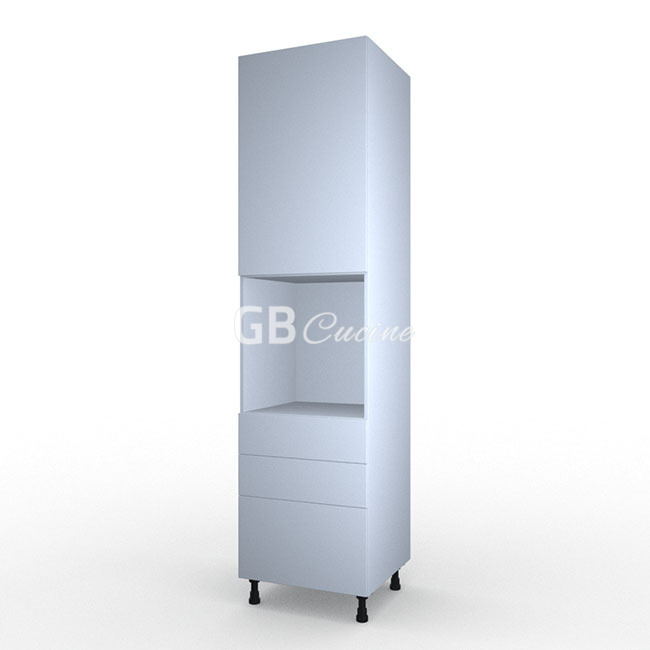 Meuble Colonne four simple,  1 porte charnières à droite 2 tiroirs 1 coffre, 1 étagère