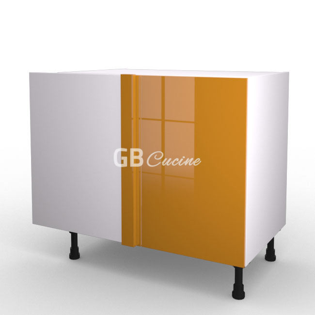 Meuble Bas sous evier angle gauche,  1 porte de 45  charnières à gauche
