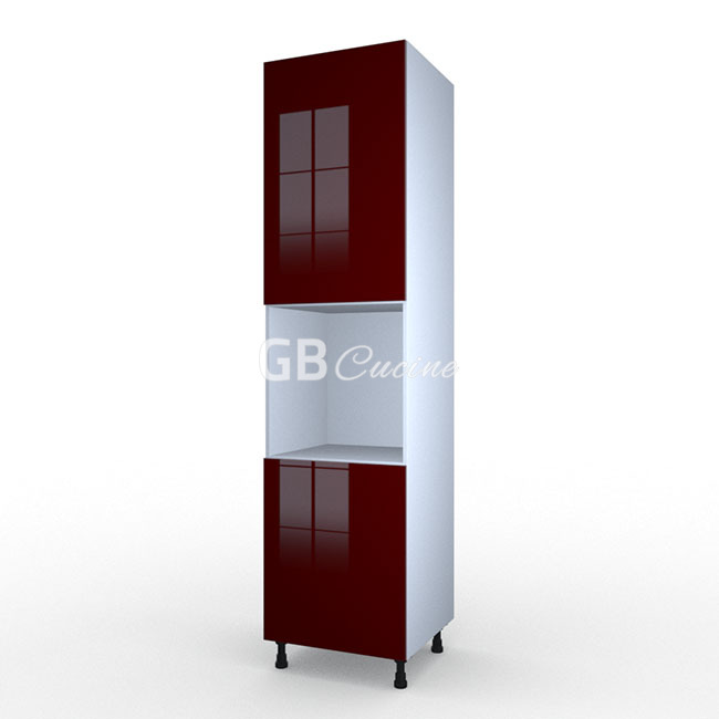 Meuble Colonne four simple,  2 portes charnières à gauche, 2 étagères