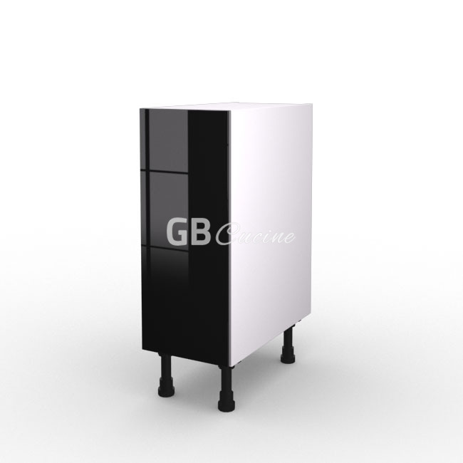 Meuble Bas,  1 porte charnières à gauche, 1 étagère