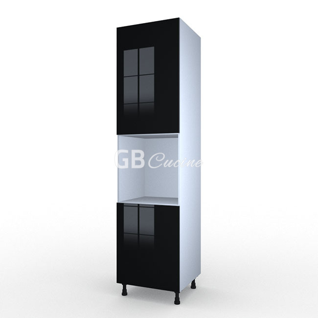 Meuble Colonne four simple,  2 portes charnières à gauche, 2 étagères