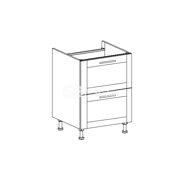 Meuble Bas, plaque de cuisson,  2 coffres