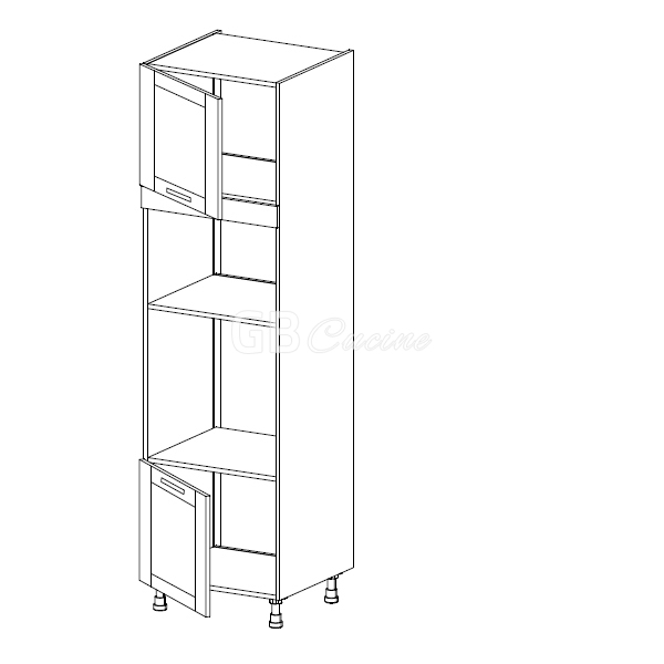 Meuble Colonne  four micro-onde,  2 portes charnières à gauche