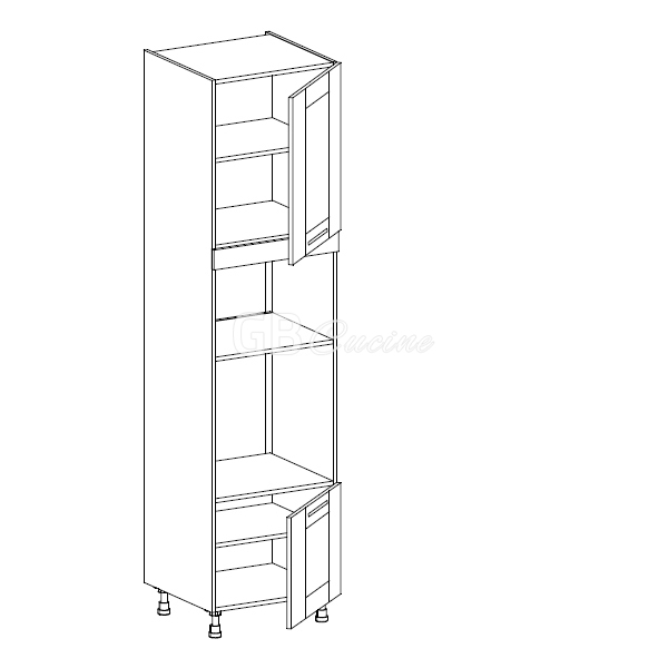 Meuble Colonne  four micro-onde,  2 portes charnières à droite