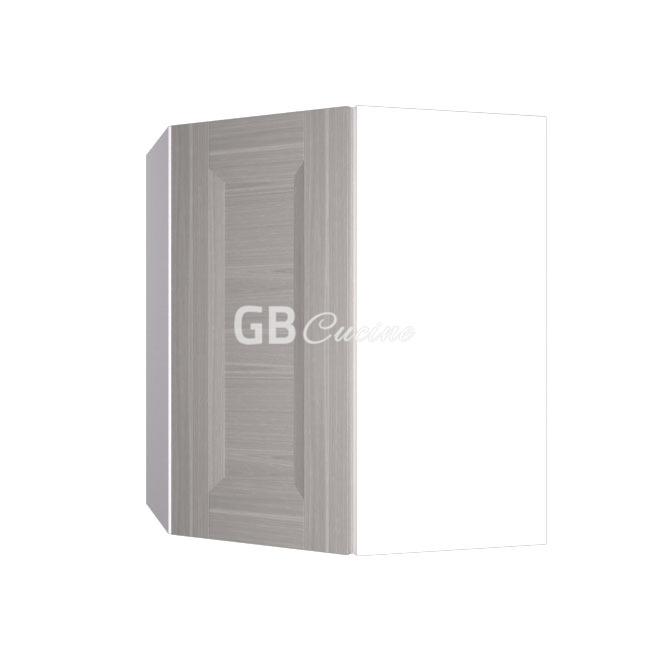 Meuble Haut angle gauche,  1 porte charnières à gauche, 1 étagère