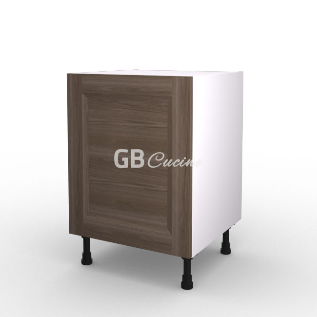 Meuble Bas, plaque de cuisson,  1 porte charnières à droite, 1 étagère