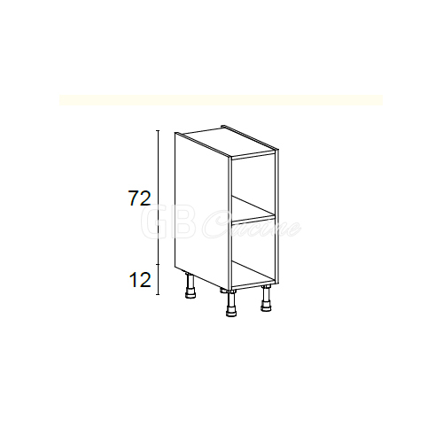 Meuble Bas  ouvert, 1 étagère