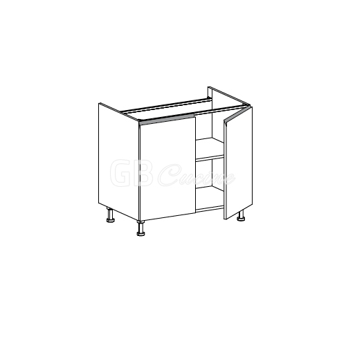 Meuble Bas, plaque de cuisson,  2 portes, 1 étagère