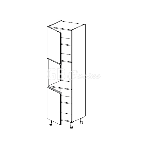 Meuble Colonne four simple,  2 portes charnières à gauche, 2 étagères