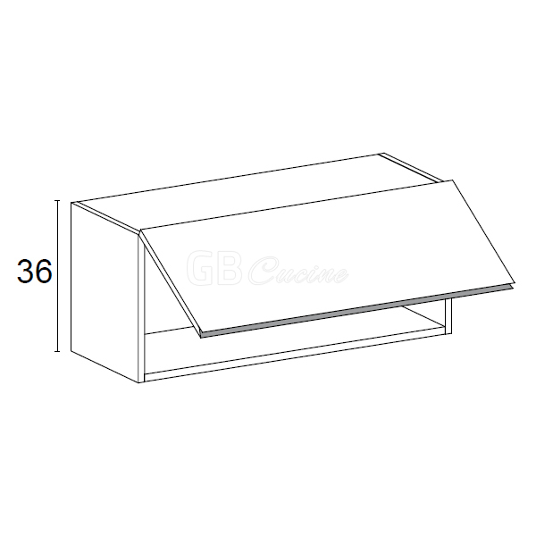 Meuble Haut,  1 porte à rabat