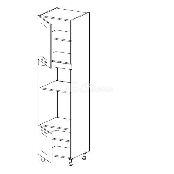 Meuble Colonne  four micro-onde,  2 portes charnières à gauche