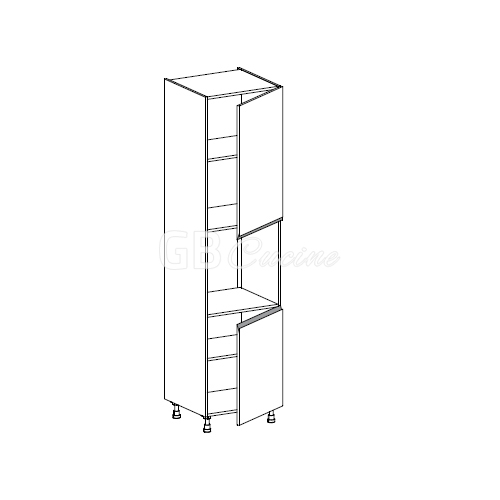 Meuble Colonne four simple,  2 portes charnières à droite, 2 étagères