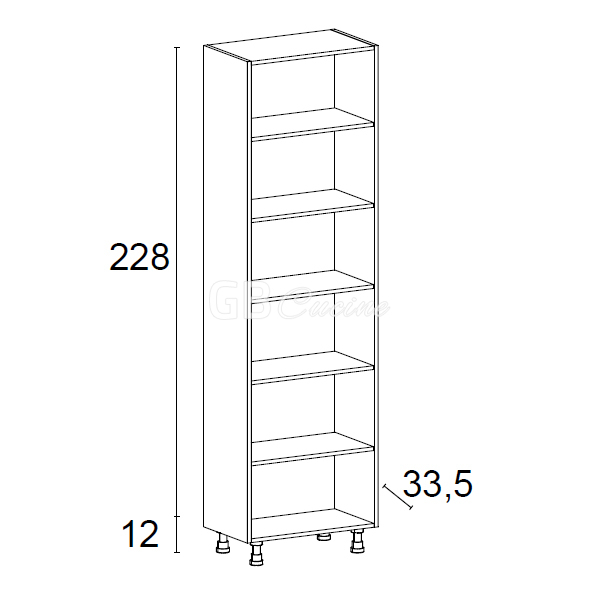 Meuble Colonne  ouverte, 5 étagères