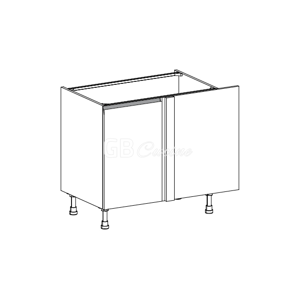 Meuble Bas angle droit,  magic corner,  1 porte de 45 