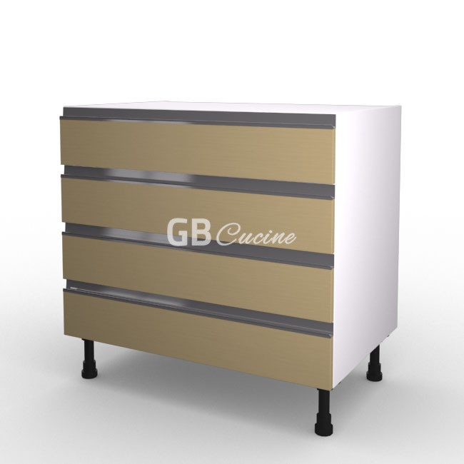 Meuble Bas, plaque de cuisson,  4 tiroirs