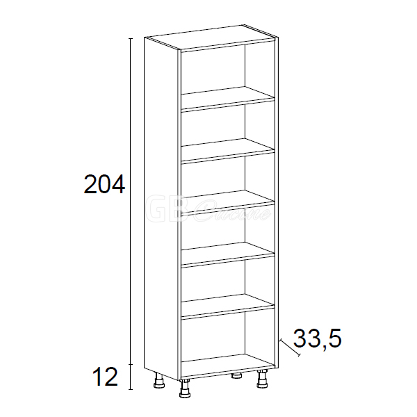 Meuble Colonne  ouverte, 5 étagères