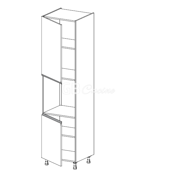 Meuble Colonne four simple,  2 portes charnières à gauche, 2 étagères