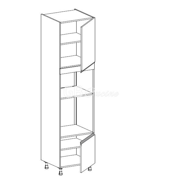 Meuble Colonne  four micro-onde,  2 portes charnières à droite