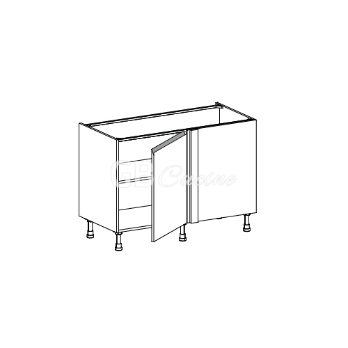 Meuble Bas sous evier angle droit,  1 porte de 60  charnières à droite