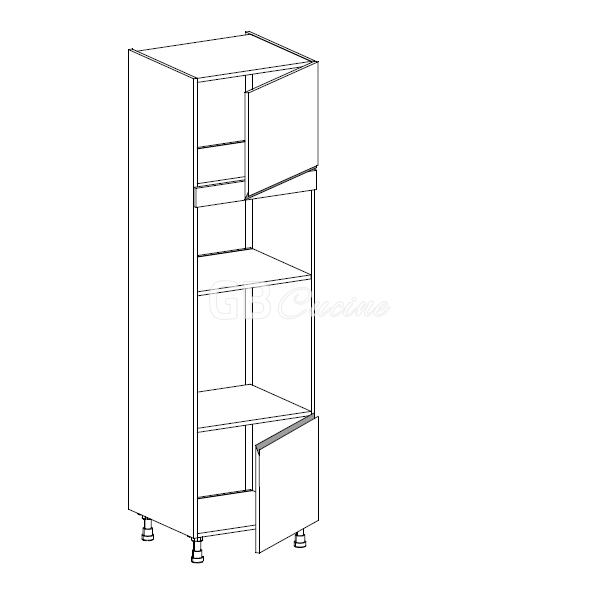 Meuble Colonne  four micro-onde,  2 portes charnières à droite