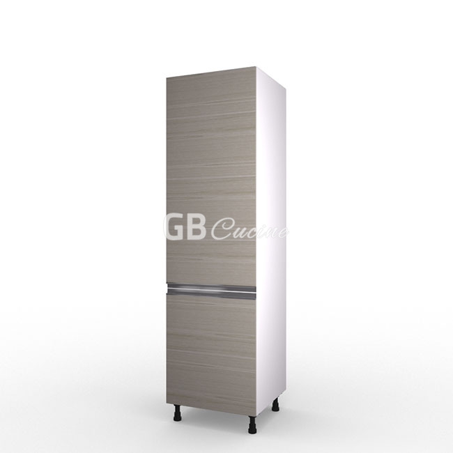 Meuble Colonne  rangement,  2 portes charnières à gauche, 4 étagères