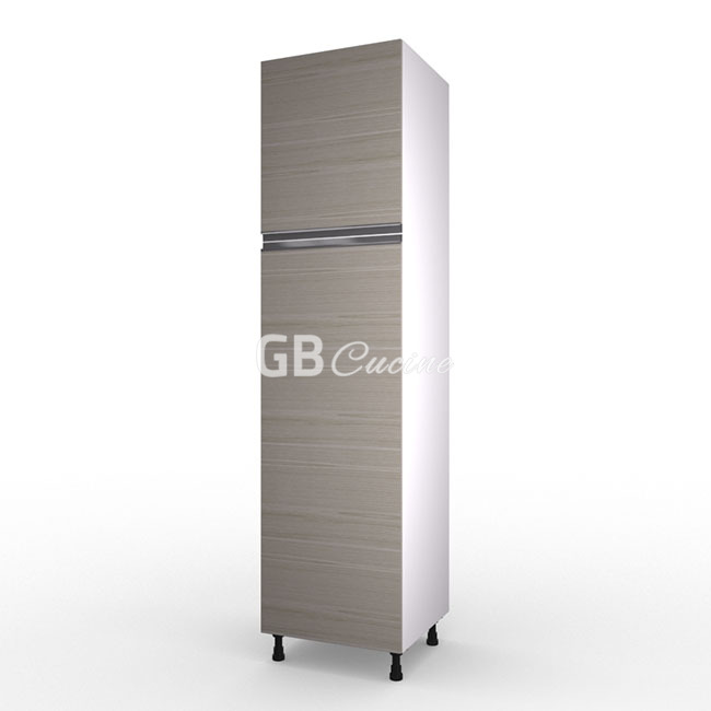 Meuble Colonne  rangement,  2 portes charnières à gauche, 5 étagères