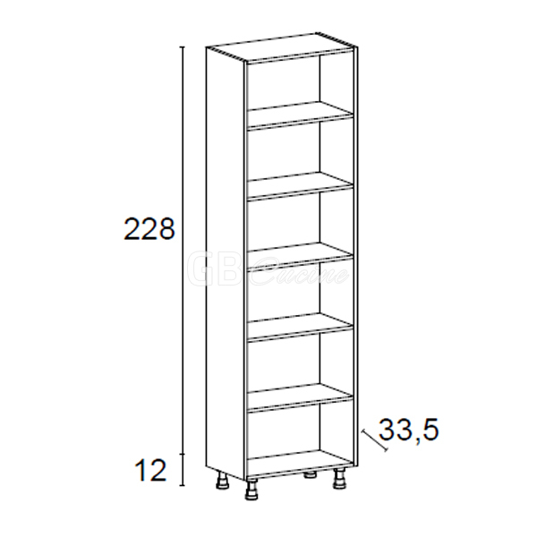 Meuble Colonne  ouverte, 5 étagères