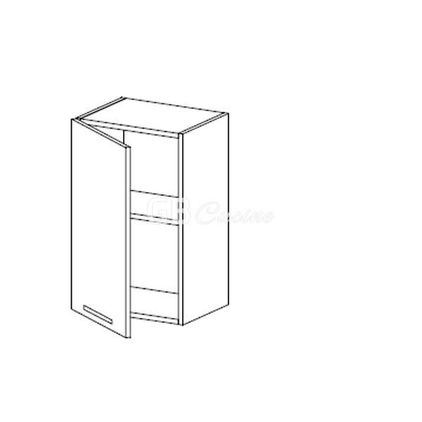 Meuble Haut,  1 porte charnières à gauche, 1 étagère