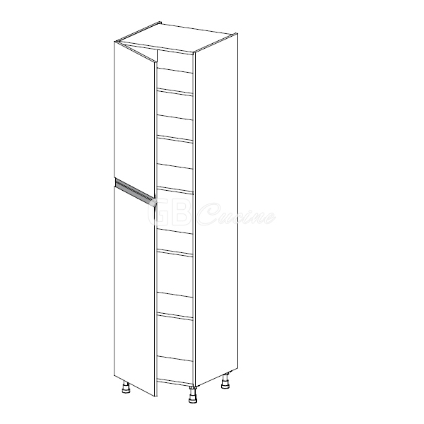 Meuble Colonne  rangement,  2 portes charnières à gauche, 5 étagères