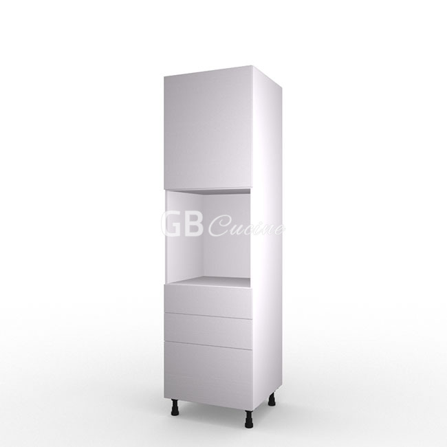 Meuble Colonne four simple,  1 porte charnières à droite 2 tiroirs 1 coffre, 1 étagère