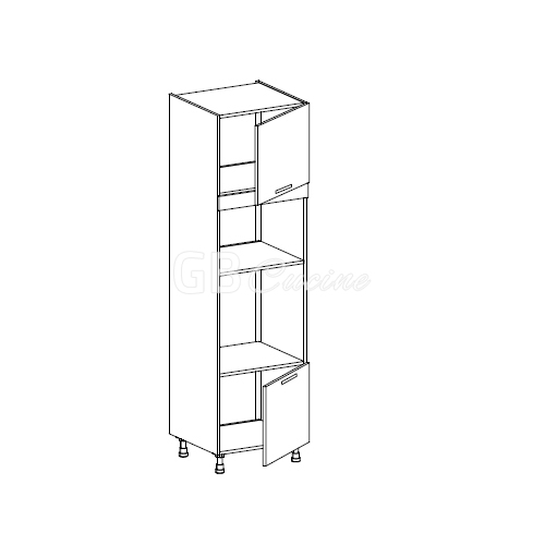 Meuble Colonne  four micro-onde,  2 portes charnières à droite