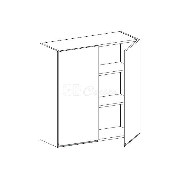 Meuble Haut,  2 portes, 2 étagères