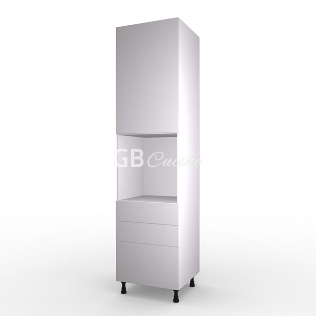 Meuble Colonne four simple,  1 porte charnières à gauche 2 tiroirs 1 coffre, 1 étagère